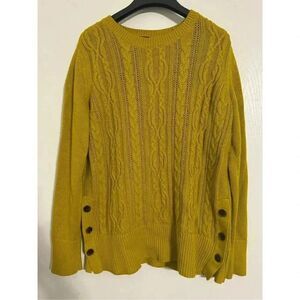 Ann Taylor Cable Knit Sweater | Mustard color | Size Medium